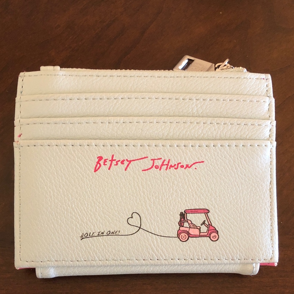 Betsey Johnson Pink and Green Kids Wallet with Golf Theme - Picture 2 of 3